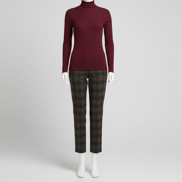 NWT 41 Hawthorn Turtleneck Top Burgundy M - Picture 3 of 11